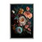 Stupell Industries Realistic Colorful Floral on Black Black Framed Floater Canvas Wall Art, design by Creative Studio